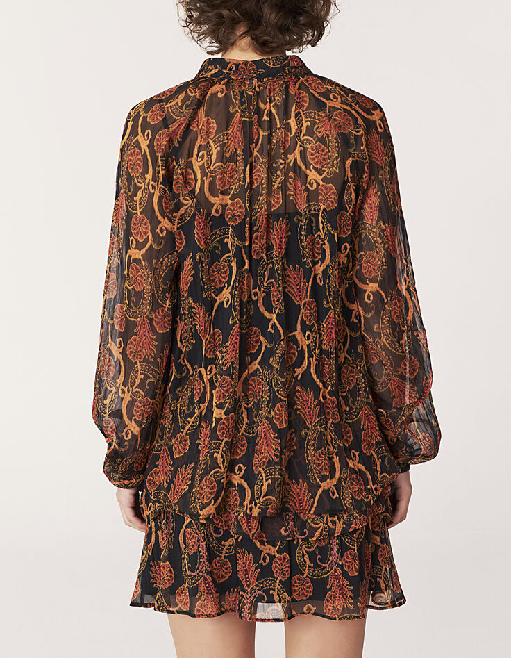 Blouse en voile imprimé fleur des sables femme-4