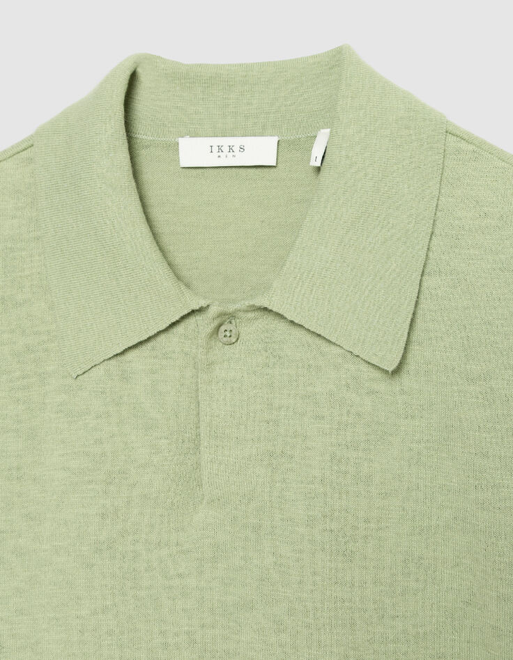 Polo verde de manga corta Hombre-5