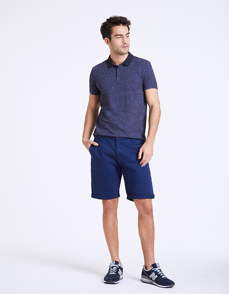 Men's indigo slim chino Bermudas-6