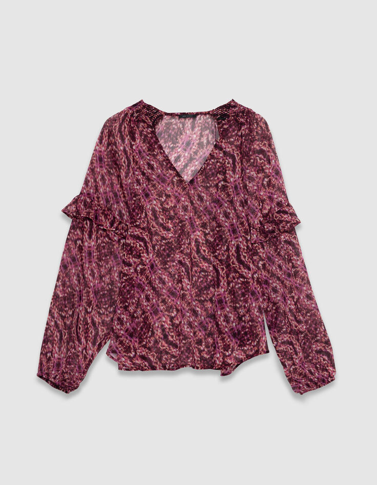 Rosa Bluse mit Tiermotiv f&uuml;r Damen-1