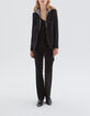 Schwarzer Damenblazer mit Metallic-Futter-6