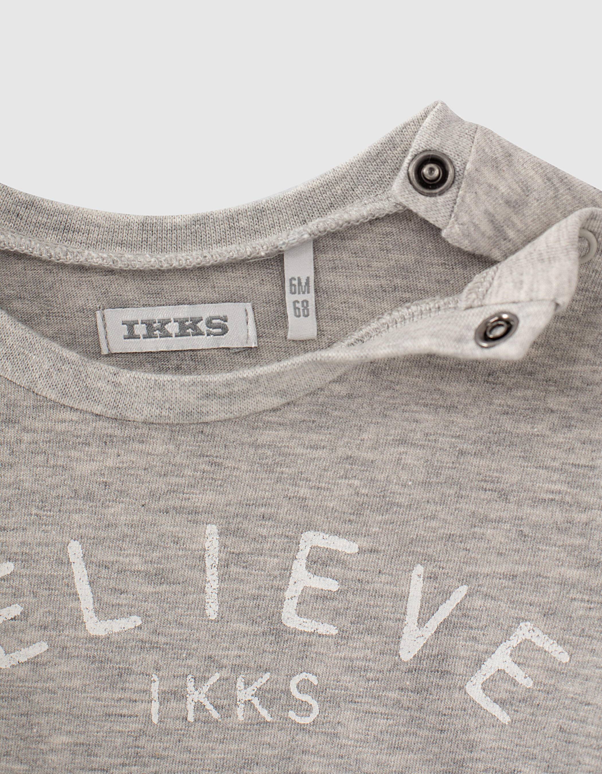 T shirt gris visuel basket et feuillage bio b b gar on