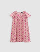 Robe rose imprimé maxi ethnique fille-2