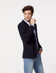 Men’s navy knit jacket-2