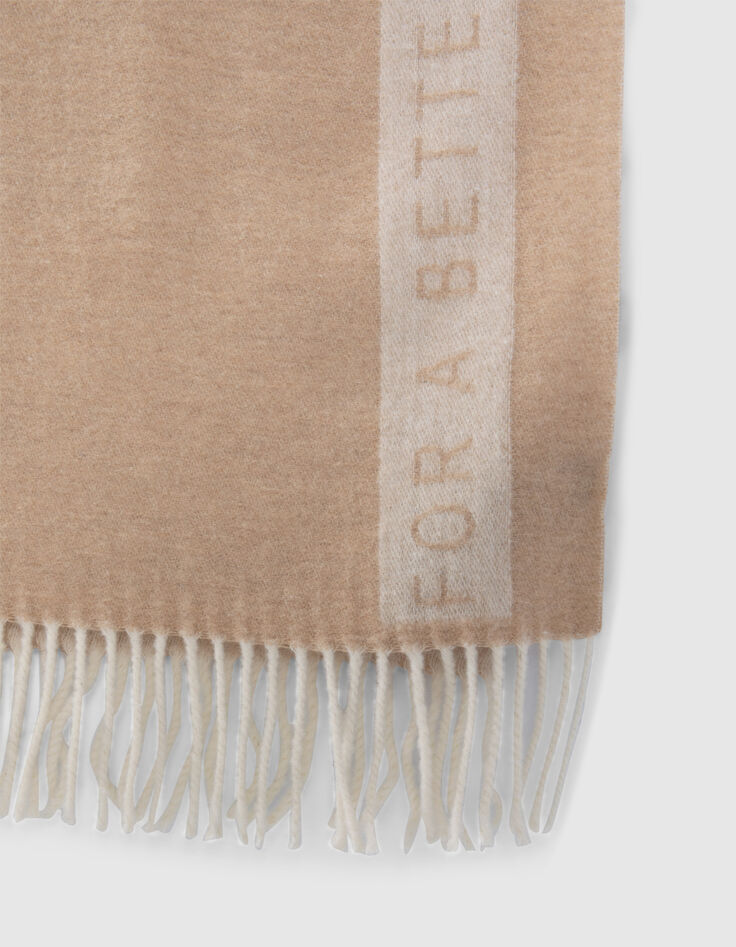 Echarpe couleur vison inscription IKKS In & Out Homme-4