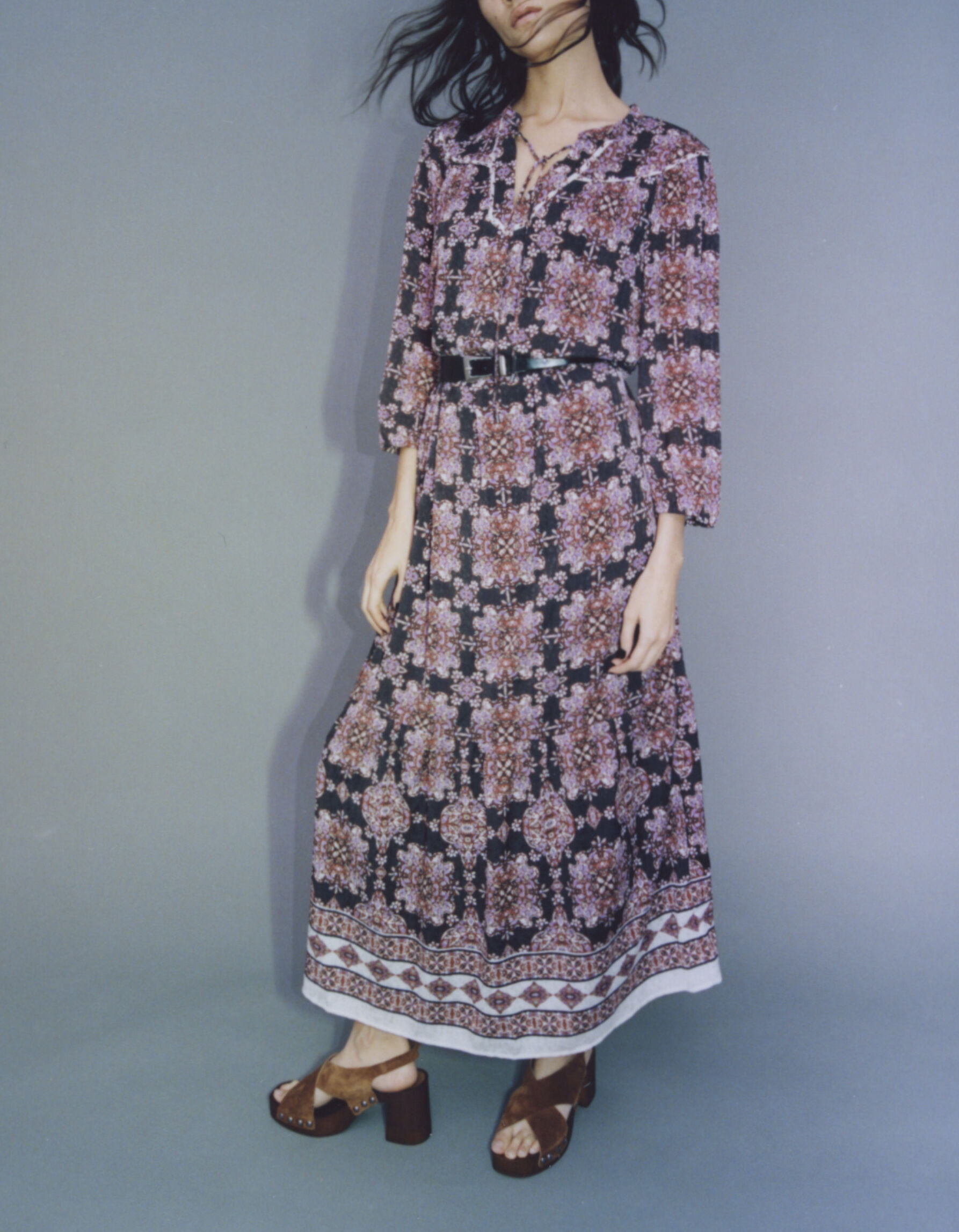 Robe longue imprim boh me femme