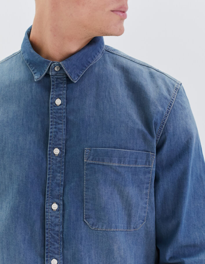 REGULAR jeanshemd indigoblauw Heren-4