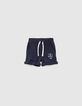 Ensemble polo gris et short molleton bio bébé garçon   -4