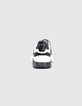 Girls’ black and white studded trainers with perforations-4