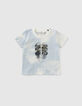 Baby boys’ tie-dye sandals image organic cotton T-shirt-1