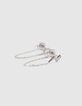 Pendientes rayo y cadena rock mujer-1