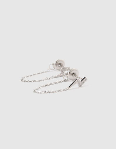 Pendientes rayo y cadena rock mujer - IKKS