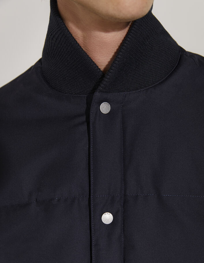 Men’s navy shawl collar light padded jacket - IKKS
