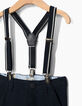 Pantalon de costume navy bretelles bébé garçon-4