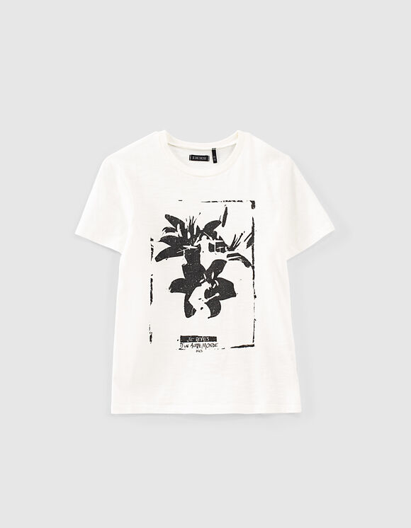 Boys’ off-white trompe-l'œil image organic T-shirt