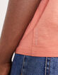 Tee-shirt L'Essentiel corail à col V Homme-5