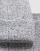 Girls’ grey marl lurex knit beanie and snood set-4
