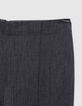 Pantalón flare 2 en 1 gris falda extraíble niña-8