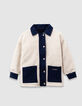 Veste réversible en jean brut et sherpa fille-2