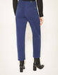 Donkerblauwe slouchy cropped jeans met halfhoge taille dames-3