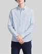 Men&rsquo;s sky tropical motif Liberty fabric SLIM shirt-1