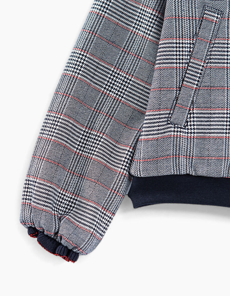 Bomber reversible príncipe de Gales y navy satinada niña-7 Bomber reversible príncipe de Gales y navy satinada niña-7