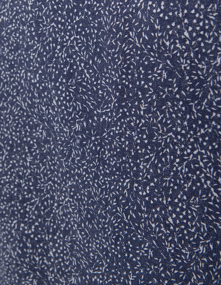 Chemise SLIM marine imprim&eacute; minimaliste Homme-8