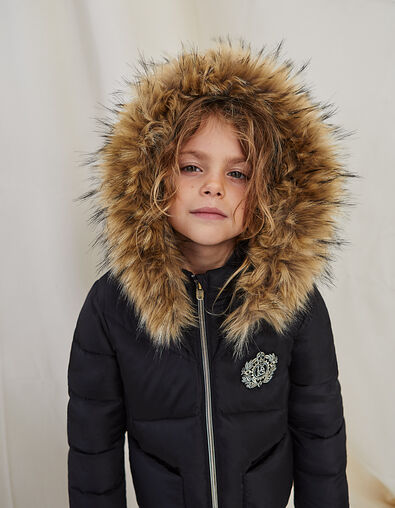 Chaqueta acolchada negra niña - IKKS