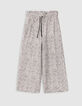 Pantalón blanco diseño gráfico niña-2