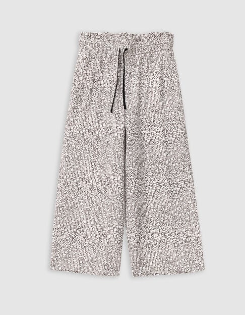 Pantalon noir imprimé graphique fille - IKKS