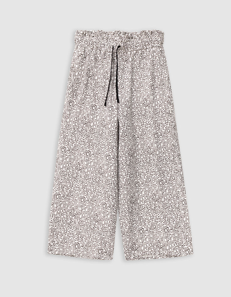 Pantalón blanco diseño gráfico niña-2