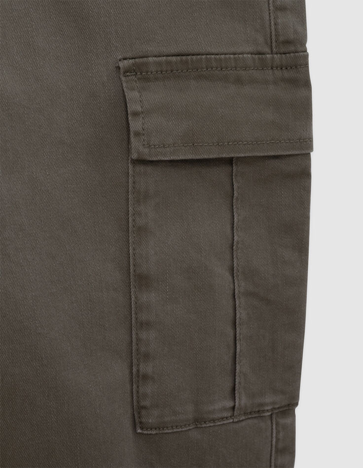 BATTLE khaki denim pants for girl-4