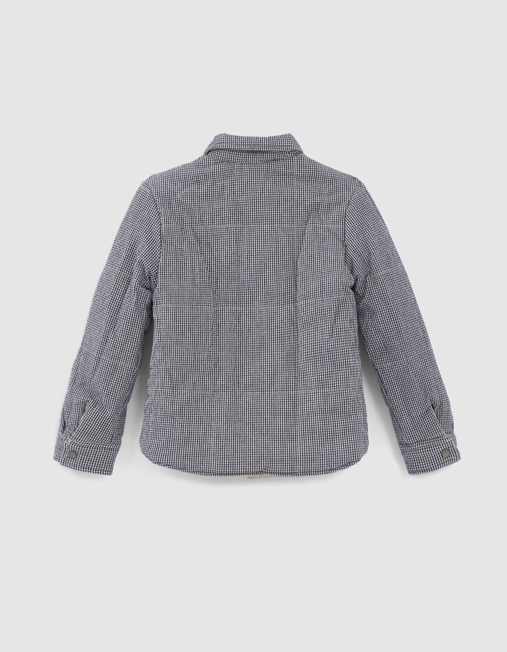 Veste réversible beige et vichy garçon-3