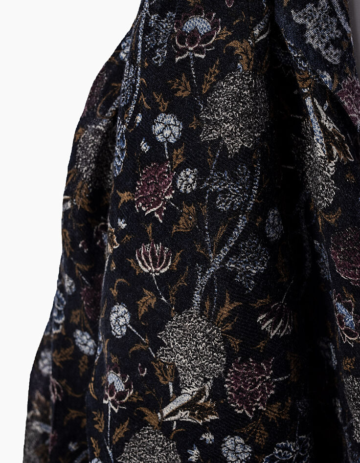 Women's peony print scarf-2