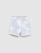 Bermuda réversible marine et tie and dye bébé garçon-6