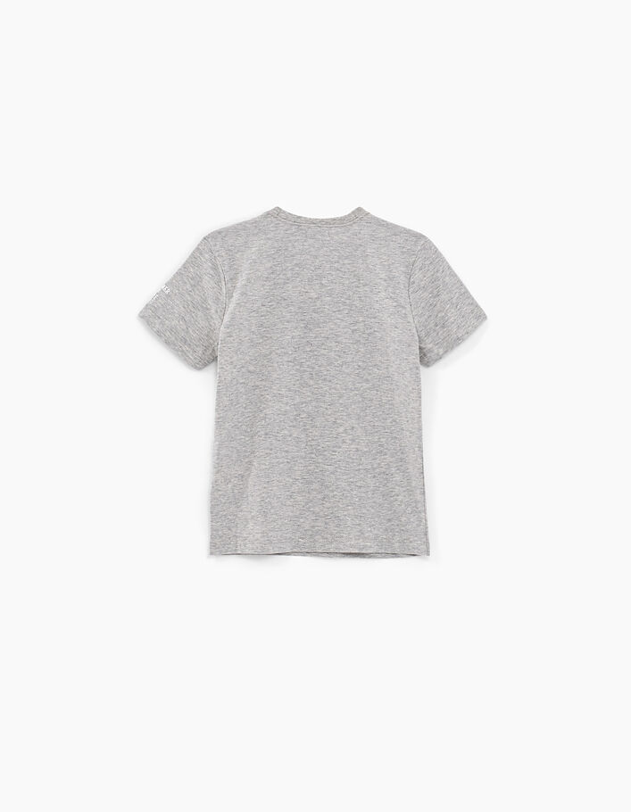 Boys' medium grey marl lenticular cap T-shirt  - IKKS
