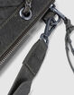 Sac pochette 1440 Reporter kaki cuir effet croco Femme-3