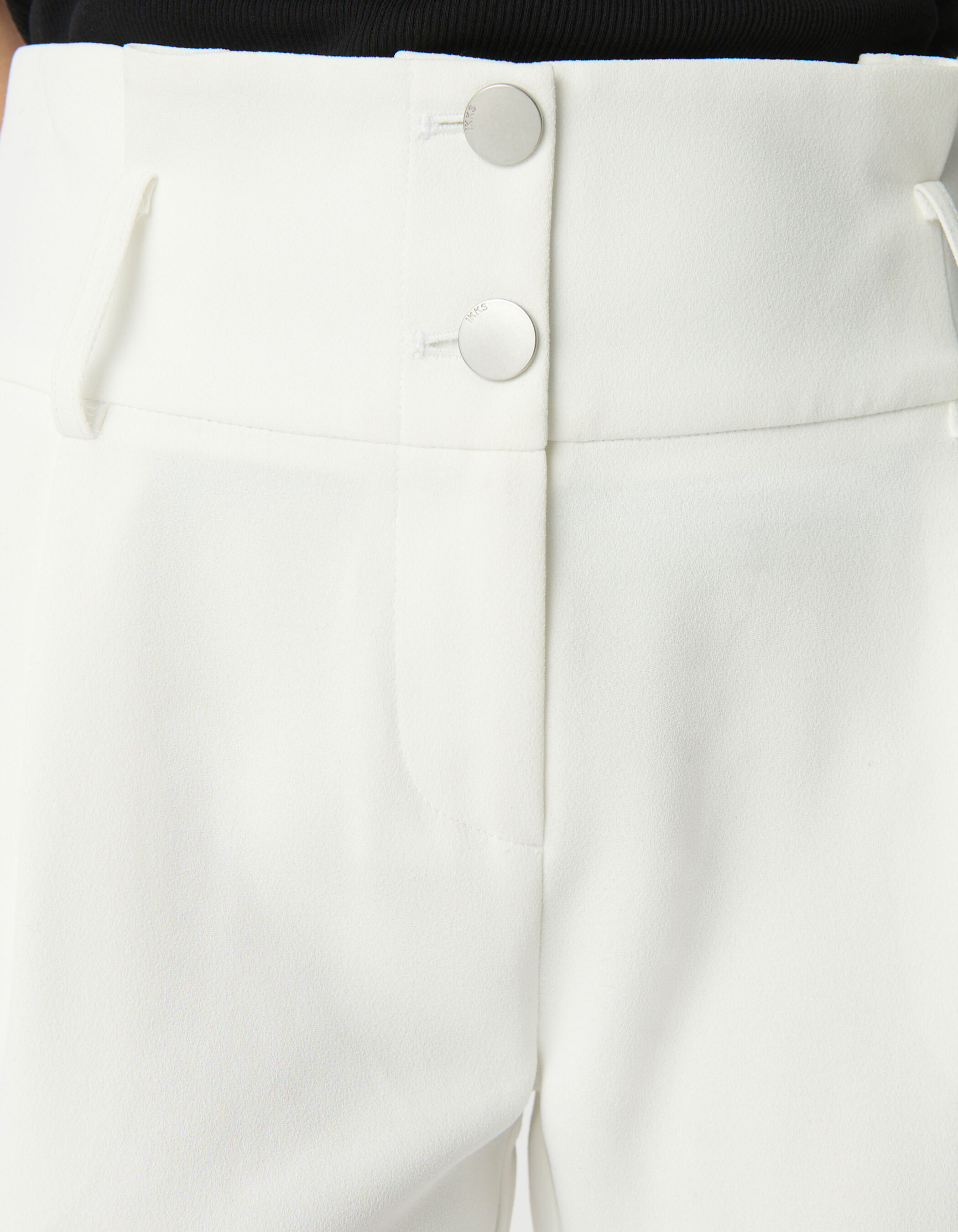 Pantalon blanc taille haute discount