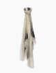 Gebroken witte sjaal print met tie & dye-effect-1