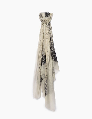 Gebroken witte sjaal print met tie & dye-effect - IKKS