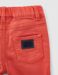Jean orange moyen knitlook coton bio bébé garçon -7