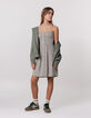 Robe fines bretelles kaki à smocks fille-8