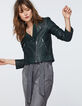 Women’s zip sleeve lambskin leather jacket-2