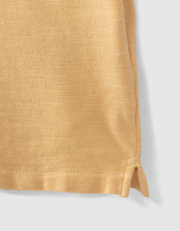 Boys’ wheat organic polo shirt with guitar on back -5