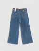 Medium Blue Wide-Leg-M&auml;dchenjeans mit hohem Bund-3