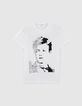 Camiseta de hombre blanca de algod&oacute;n org&aacute;nico visual rock-6
