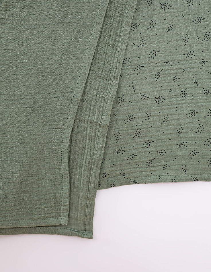 GABRIELLE PARIS 2 green organic cotton gauze cloth squares-5 GABRIELLE PARIS 2 green organic cotton gauze cloth squares-5