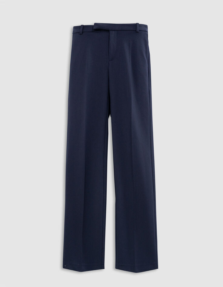 Marine geklede flare broek milanotricot Dames-12