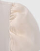 Girls’ white T-shirt with puff sleeves-6