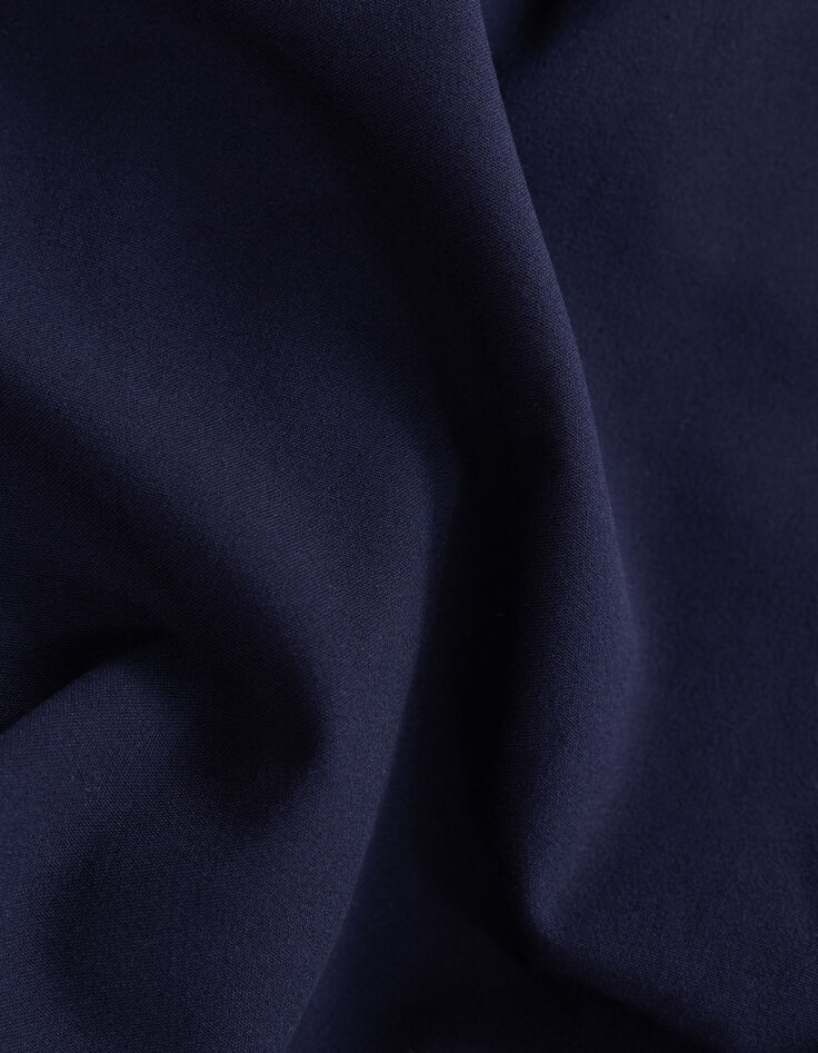 Pantal&oacute;n jogging azul marino de mujer con doble cintur&oacute;n-6